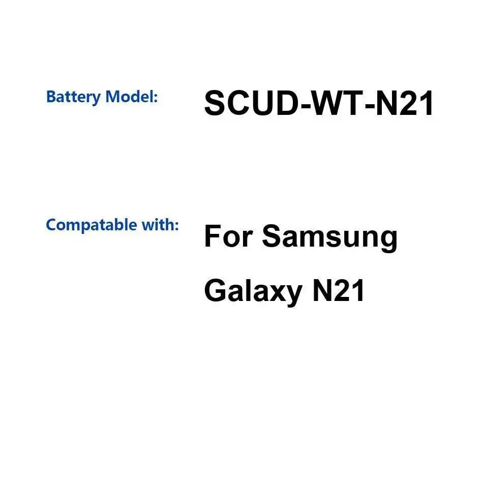 

4000 мАч для мобильного телефона Samsung Galaxy N21 Аккумулятор Scud-WT-N21 Надежное питание