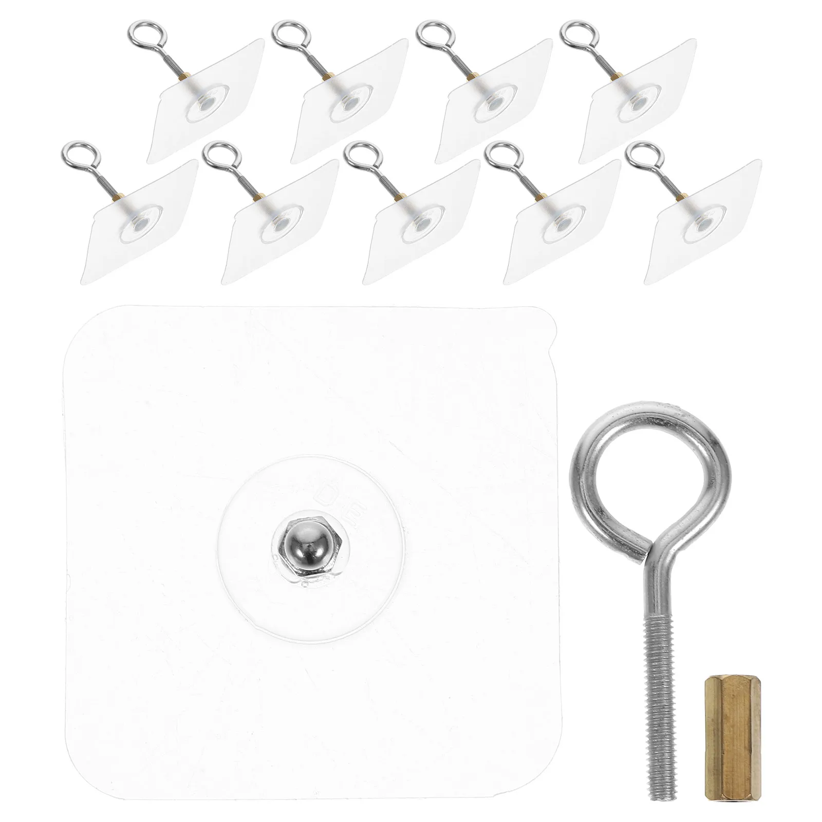 

12 Pcs Ceiling Hooks No Drill Adhesive Hangers for Bathroom Towels PVC Heavy Duty Wall Mount Hooks Strong Load Bearing Capacity