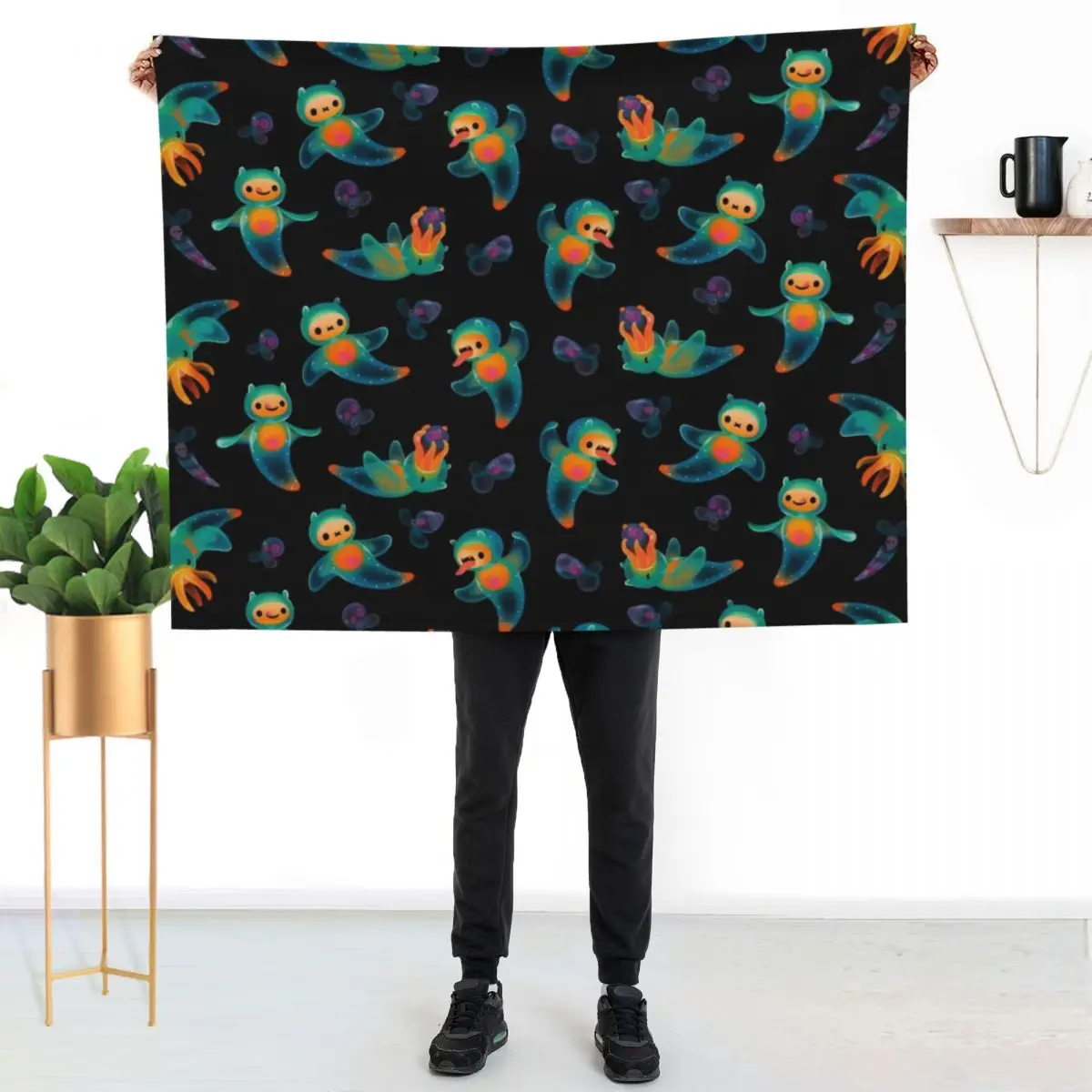Sea angel and sea butterfly Throw Blanket Baby Retros Shaggy Sofa Quilt Fashion Sofas Blankets