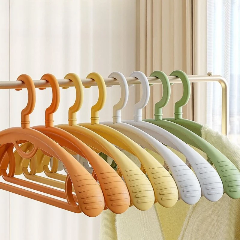 

Wide Shoulder Clothes Hanger No Marks Anti Slip Hanger Thick Clothes Rack Adult Plastic Pants Drying Support Wardrobe Storage