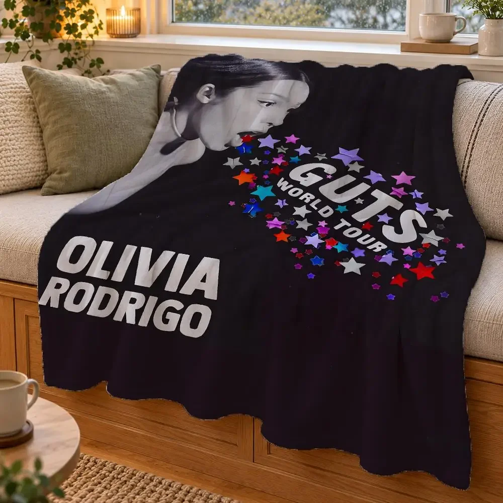 Olivia Rodrigo Vampire Throw Double Sided Flannel Throw Blanket Soft Warm Washable Home Decor