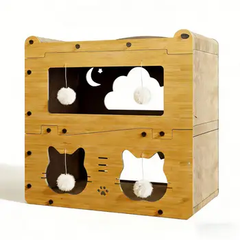 Extra Large Multi-Layer Cat Scratcher Bed High-Density Corrugated Cardboard Scratching Board Pet Nest Lounge Claw Sharpening Interactive Toy for Indoor Cats Kitten Furniture Protector 1