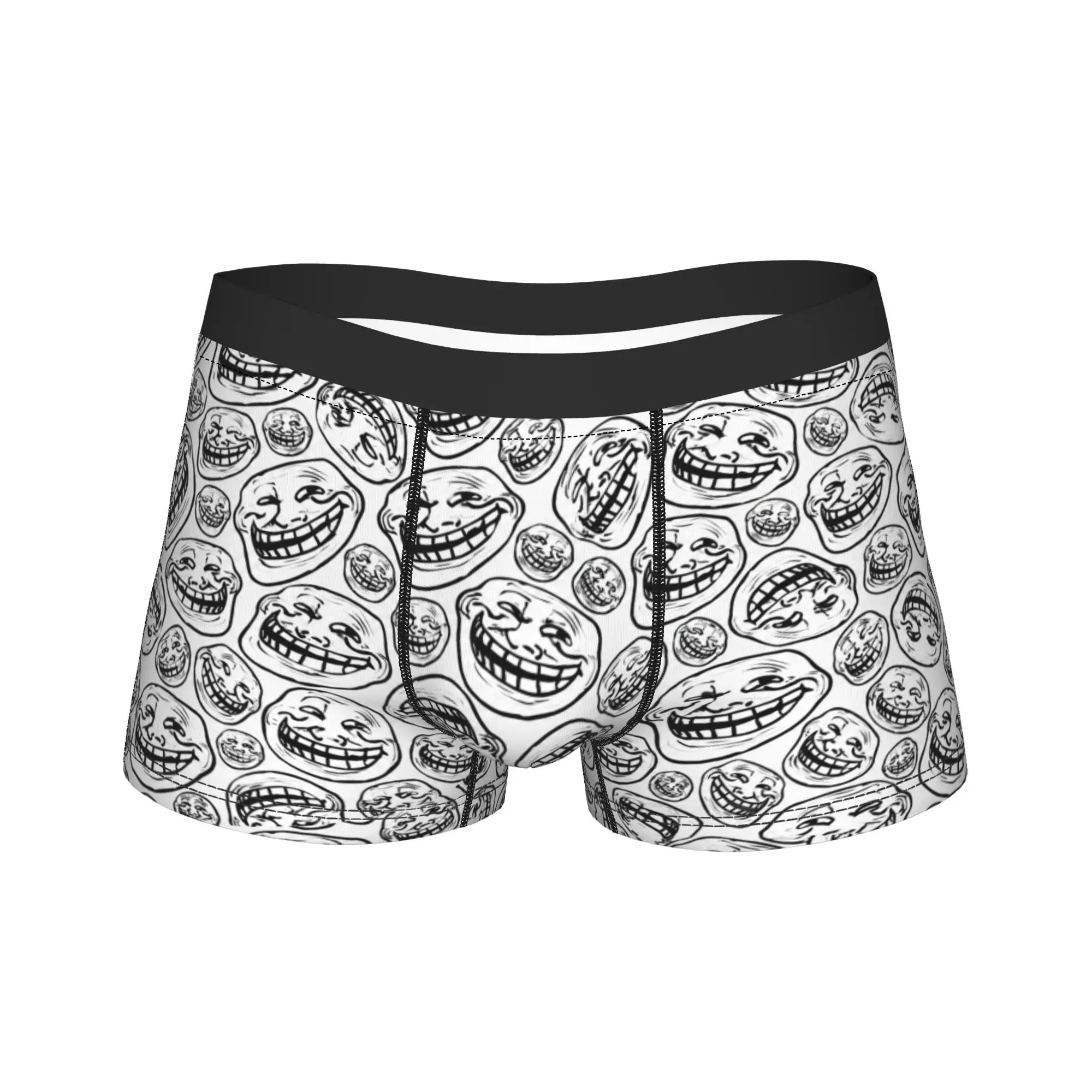 Rage Comic Trollfac Trunk Funny Anime Underwear  Men Panties Customs Breathable Boxershorts High Quality Shorts Briefs Plus Size