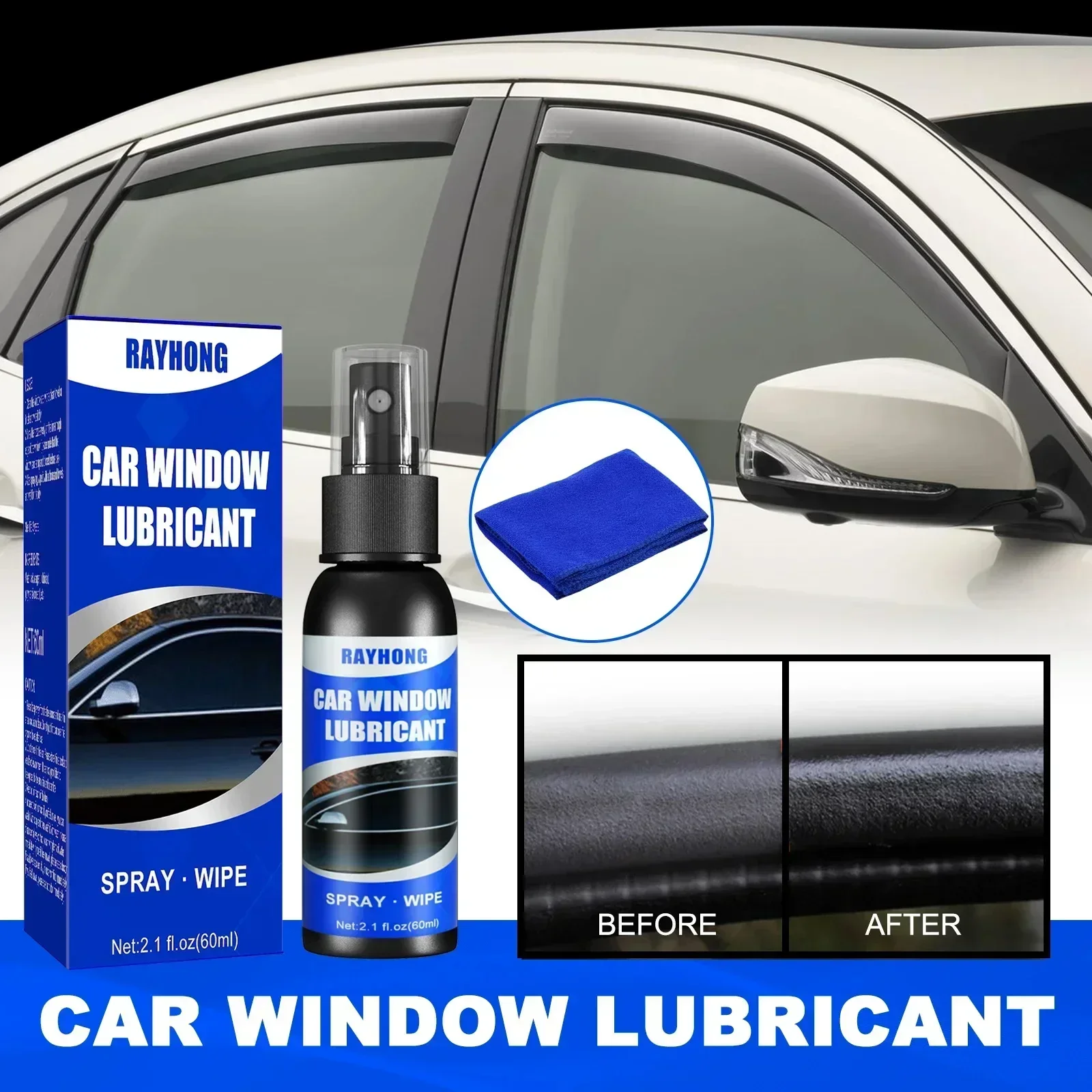 Automotive softening maintenance eliminates noise product new 60ml window lubricant rubber door rubber strip