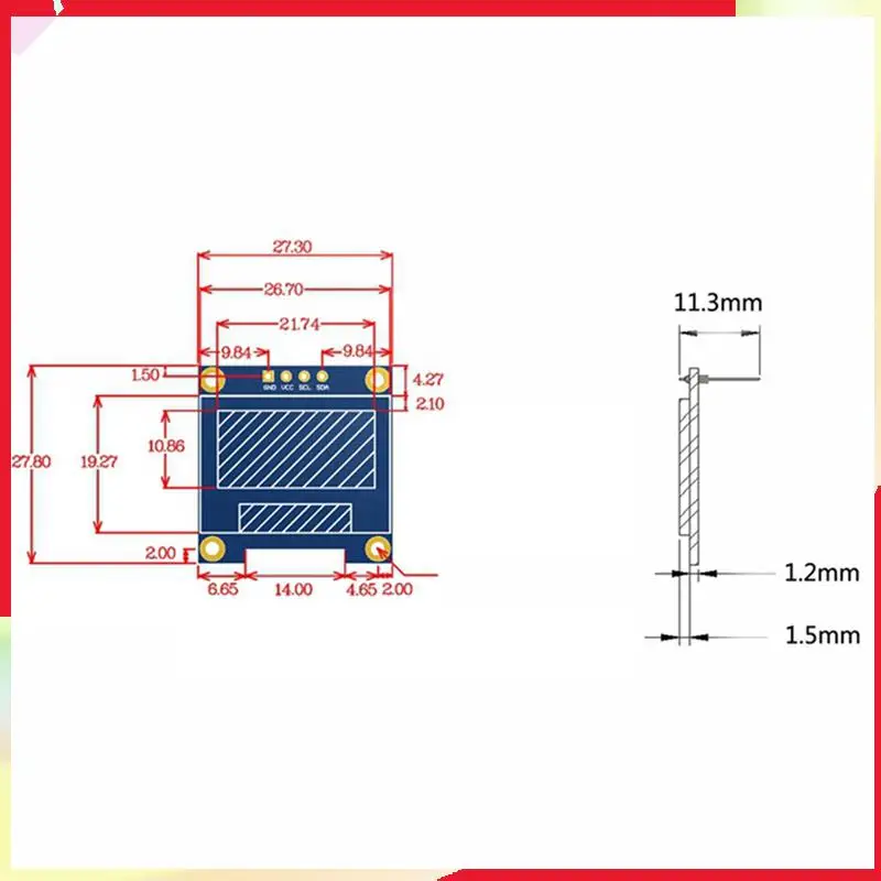 B18B 10X 0.96 Inch IIC I2C Serial GND 128X64 OLED LCD LED Display Module SSD1306 For Arduino Kit White Display