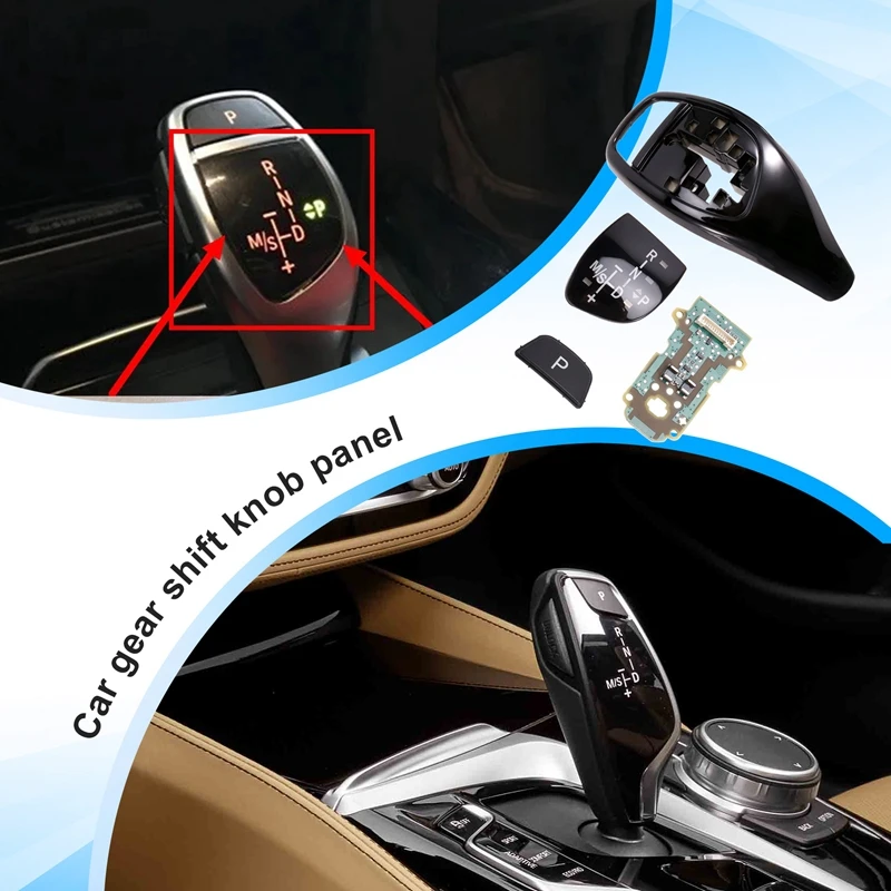 F Chassis Gear Shift Knob Panel & LED Circuit Board W/M Patch & P Button Patch For BMW 3 Series/4 Series 2013-2019