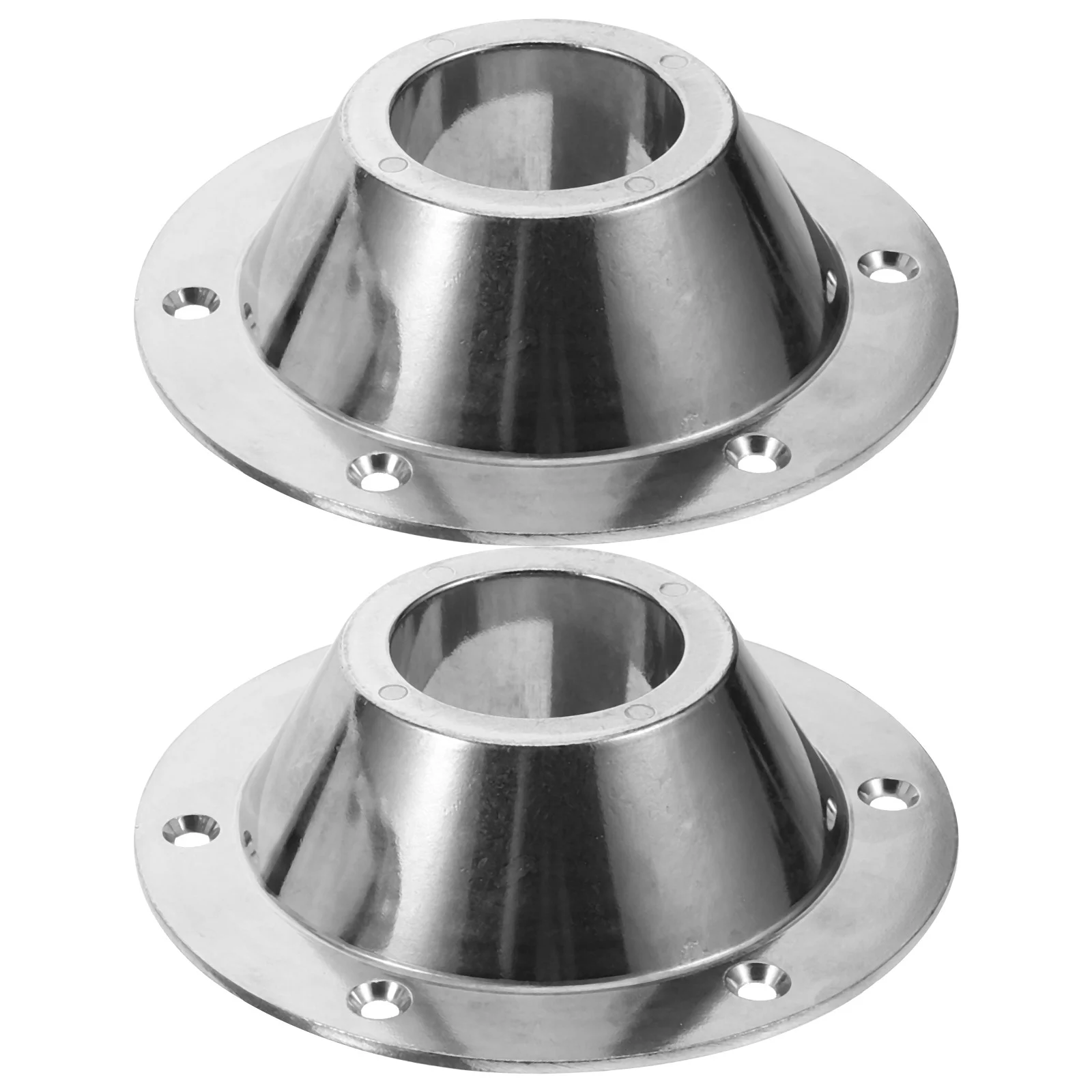 

2 Pcs Aluminum Base Pedestal Flange Floor Camper Car Accessories Flush Strong Support Lightweight Standard Fit Dining