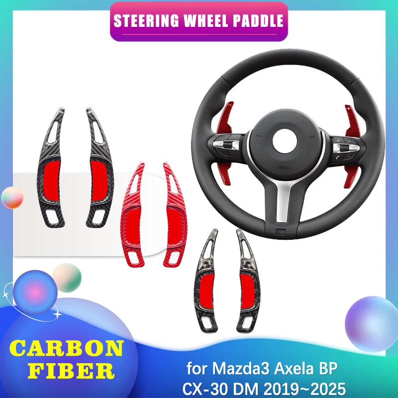 

2 шт. автомобильное рулевое колесо для Mazda3 Mazda 3 Axela BP CX-30 CX30 DM 2019 ~ 2025 ABS рычаг переключения передач удлинитель аксессуары