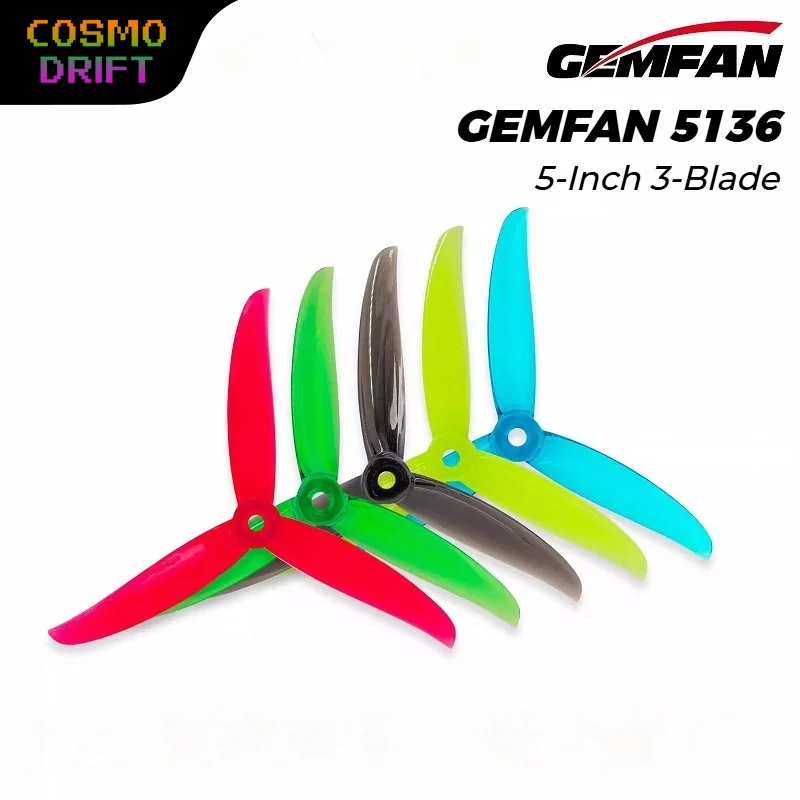 GEMFAN 5136 5 بوصة 3 شفرات FPV مراوح السباق الملونة حرة الطائرة بدون طيار الدعائم ل كوادكوبتر الطيران السينمائي عالية الأداء #1