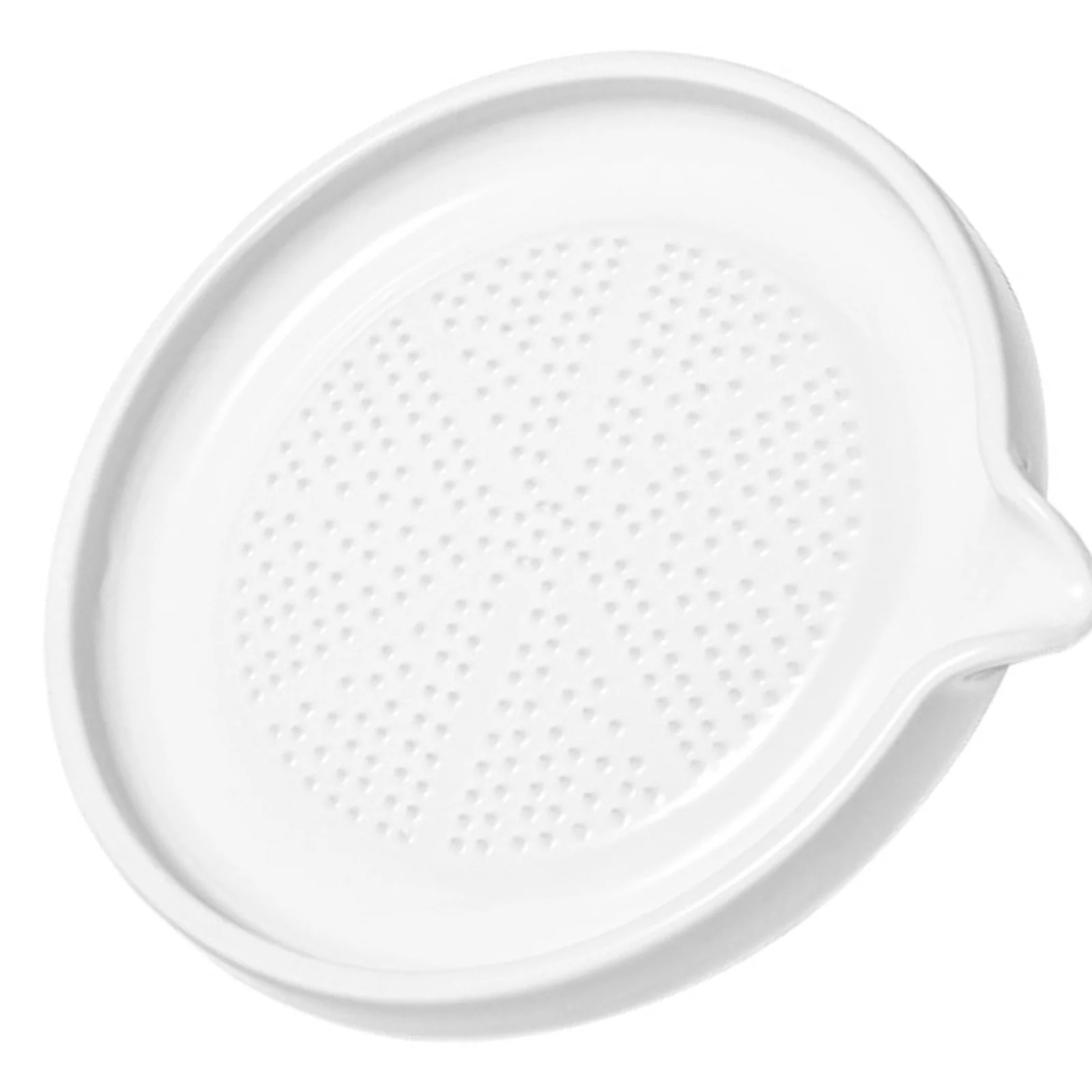 

Ceramic Garlic Grinder Juicer Plate Uniform Gloss Food Grinding Plate Easy Clean Kitchen Gadget Fruit Masher Hand Grater