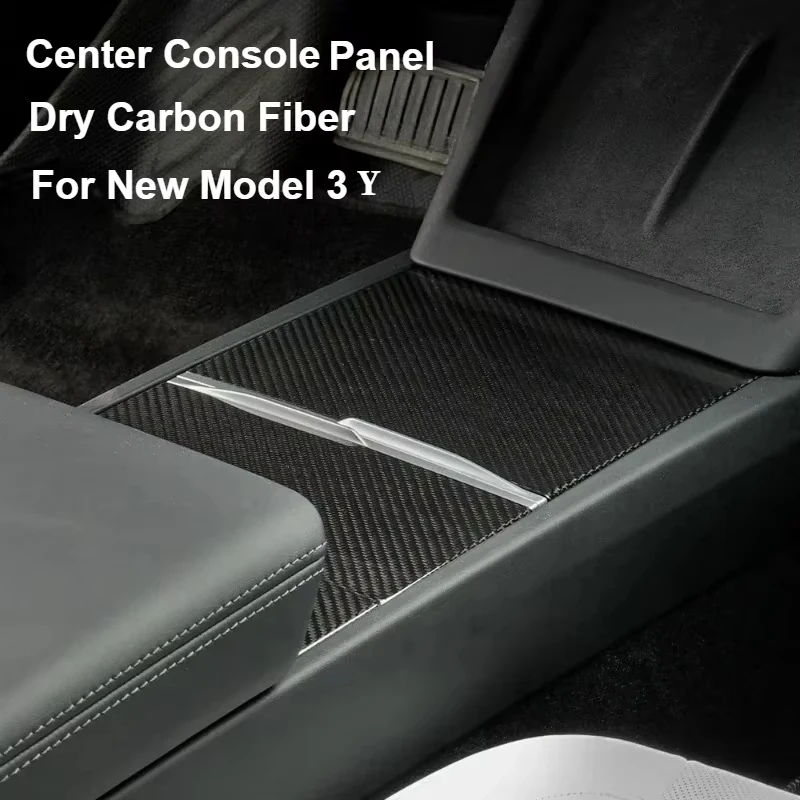 

Для Tesla Model 3 Highland для модели Y 2025 из настоящего углеродного волокна, защитная панель центральной консоли, наклейка, аксессуары для центрального управления