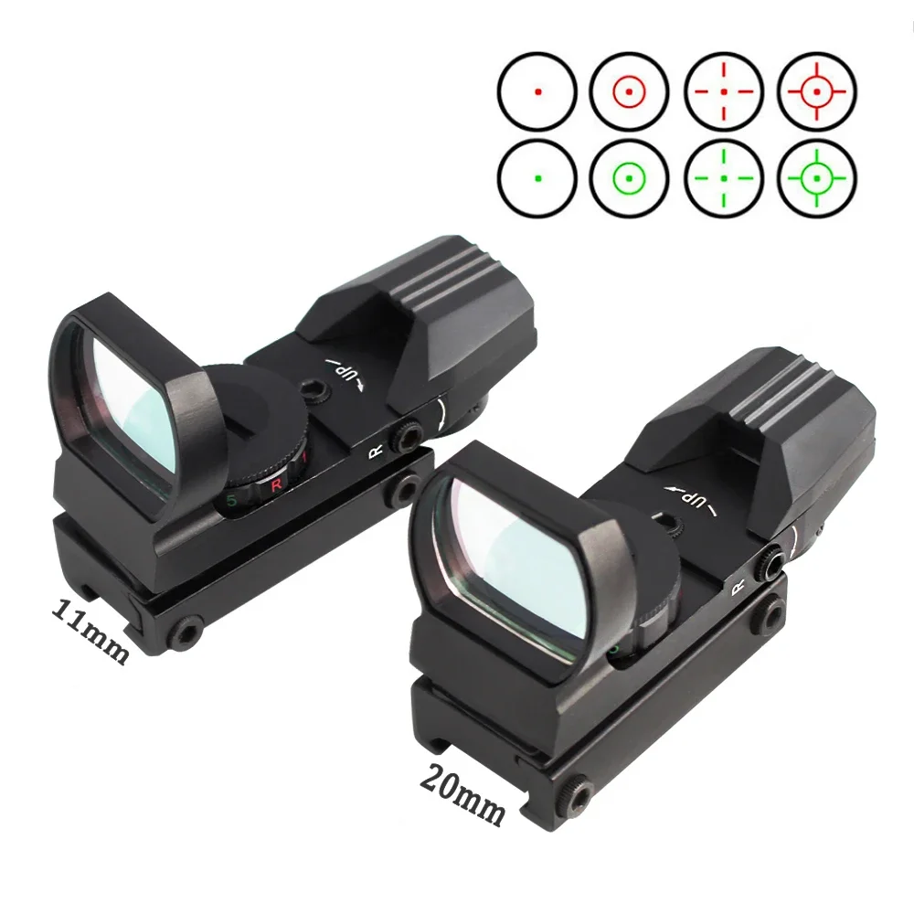 

11/20 Mm Rail Mount Riflescope Hunting Optics Holographic Red Dot Sight Reflex 4 Reticle Tactical Gun Accessories