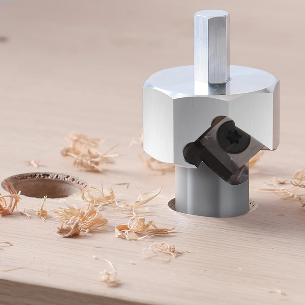 

1 развертка для снятия фаски отверстий для собак, алюминиевый сплав, формирователь отверстий для собак 20 мм, шестиугольная ручка, электрическая дрель, инструмент для быстрого сверления