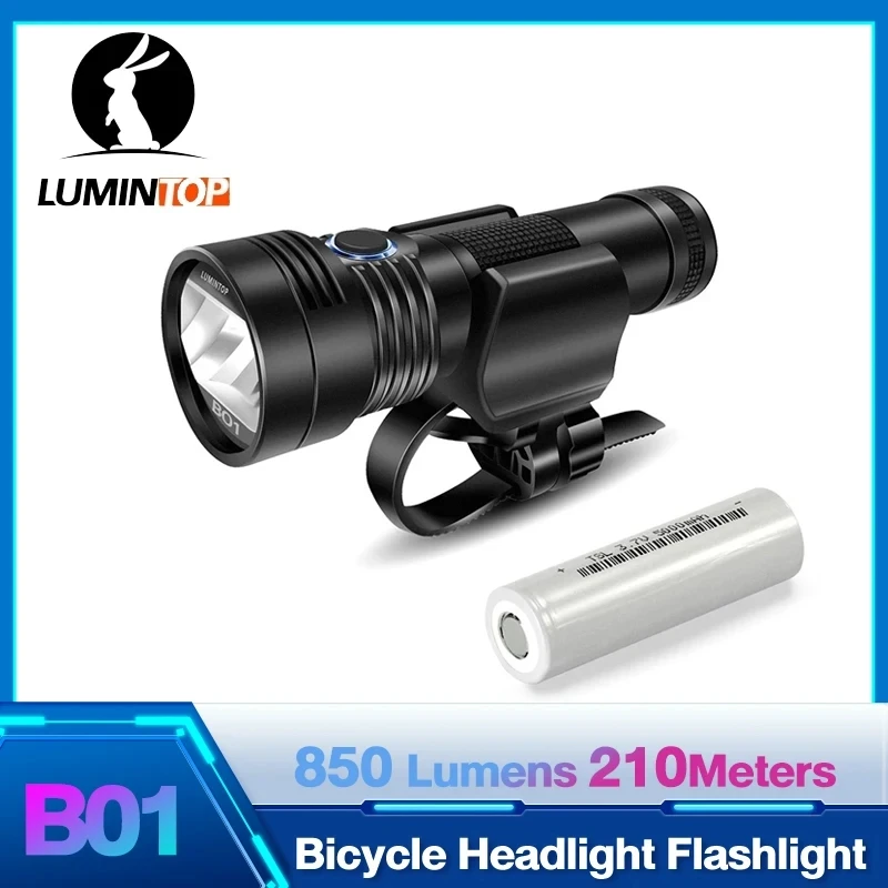 Rechargeable Bicycle Headlight Super Bright Bike Light Outdoor Bicycle LED Light Multifunctional Flashlight 850LM Lumintop B01