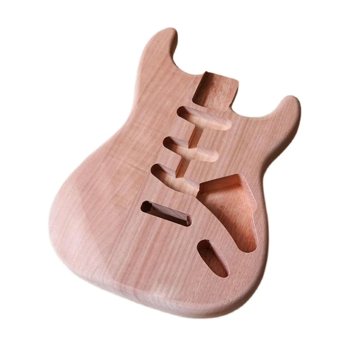 ST Mahogany Unfinished Electric Guitar Body, Stratocaster Style Guitar Part DIY Customize