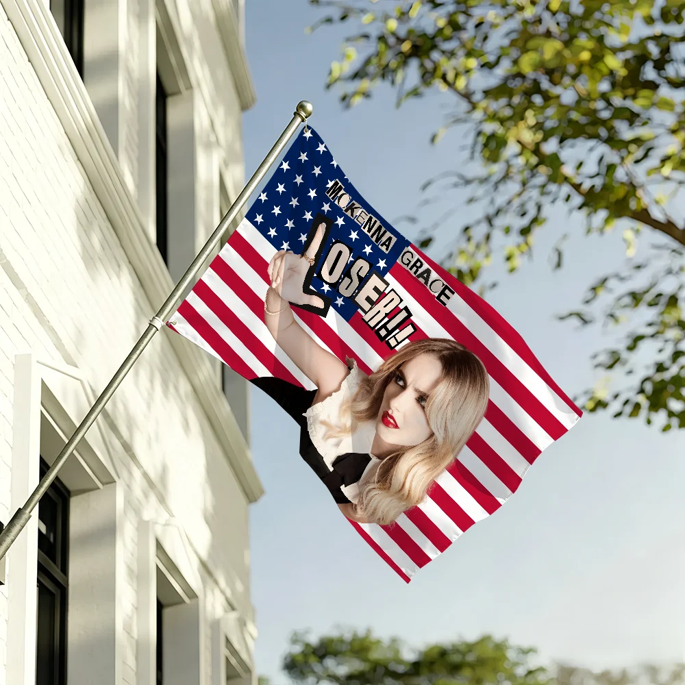 American Actress Mckenna Grace flag For Living Room Home Dorm Decor Wall Outdoor Camping Party Banner Gifts