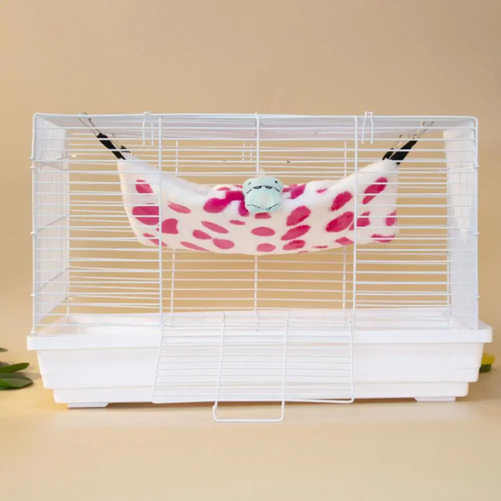 Scratch-resistant Pet Hammock Plush Hanging Hammock Bed for Guinea Pigs Rats Ferrets Cozy Nest for Dwarf Rabbits for Hamsters