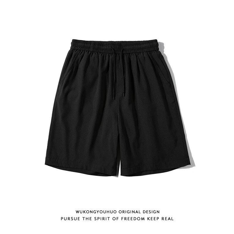 

Мужские повседневные брюки-капри в стиле ретро, однотонные, прямого кроя, свободные, универсальные, с широкими штанинами