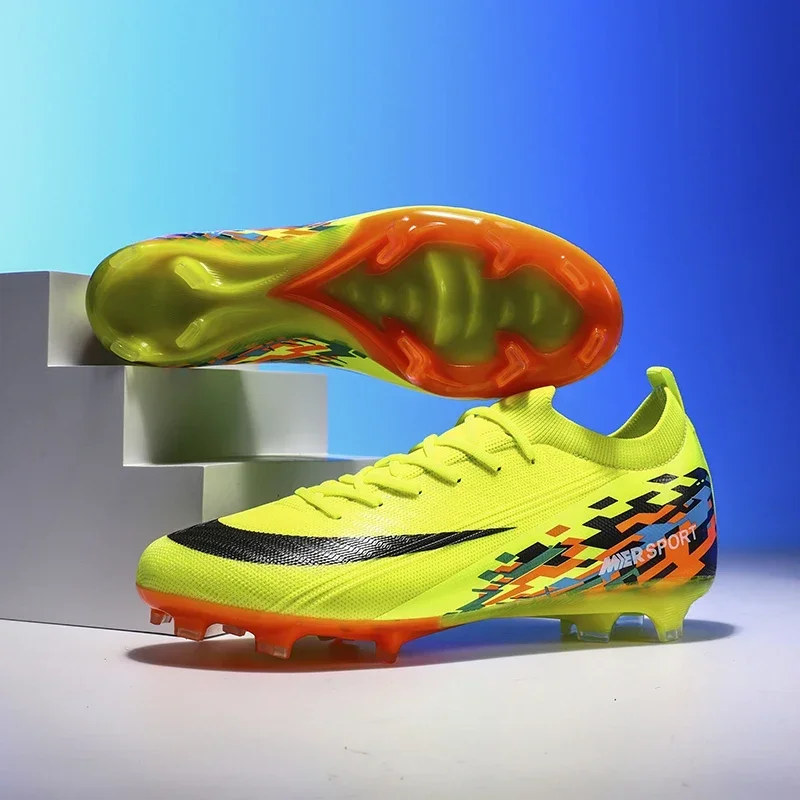 

New Men Football Boots Ultralight Soccer Shoes Sport Outdoor Match Unisex Non-Slip Cleats Adult Comfortable Grass High-quality