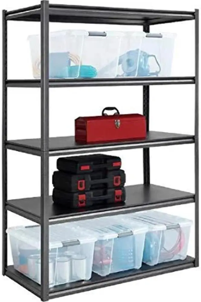 Whalen 5-Shelf Heavy Duty Steel Shelving Unit, 48