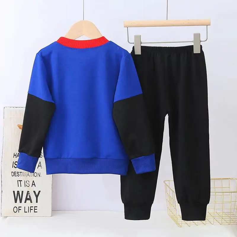 Autumn Baby Boy Clothes Set Children Girls Spider-Man Sweatshirts And Pants 2pcs Suit Sweet Kid Pullover Top Bottom Pajamas