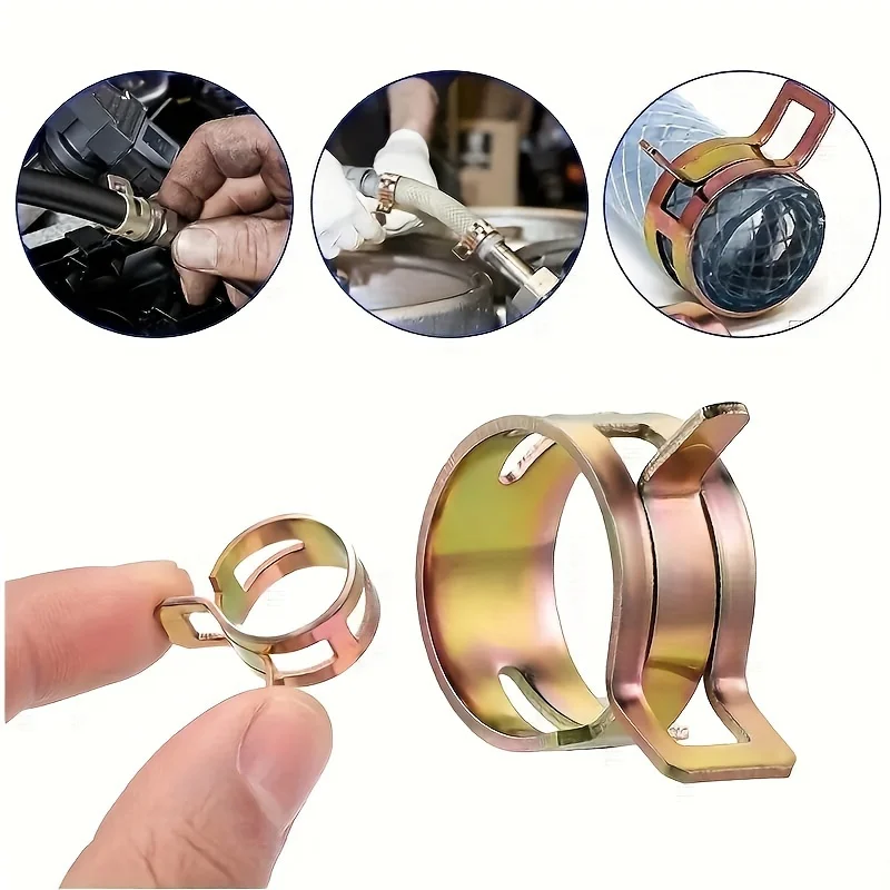 75pcs Zinc Plating with Elasticity Automotive Oil and Water Pipes Hand Held Japanese Style Elastic Throat Clamp