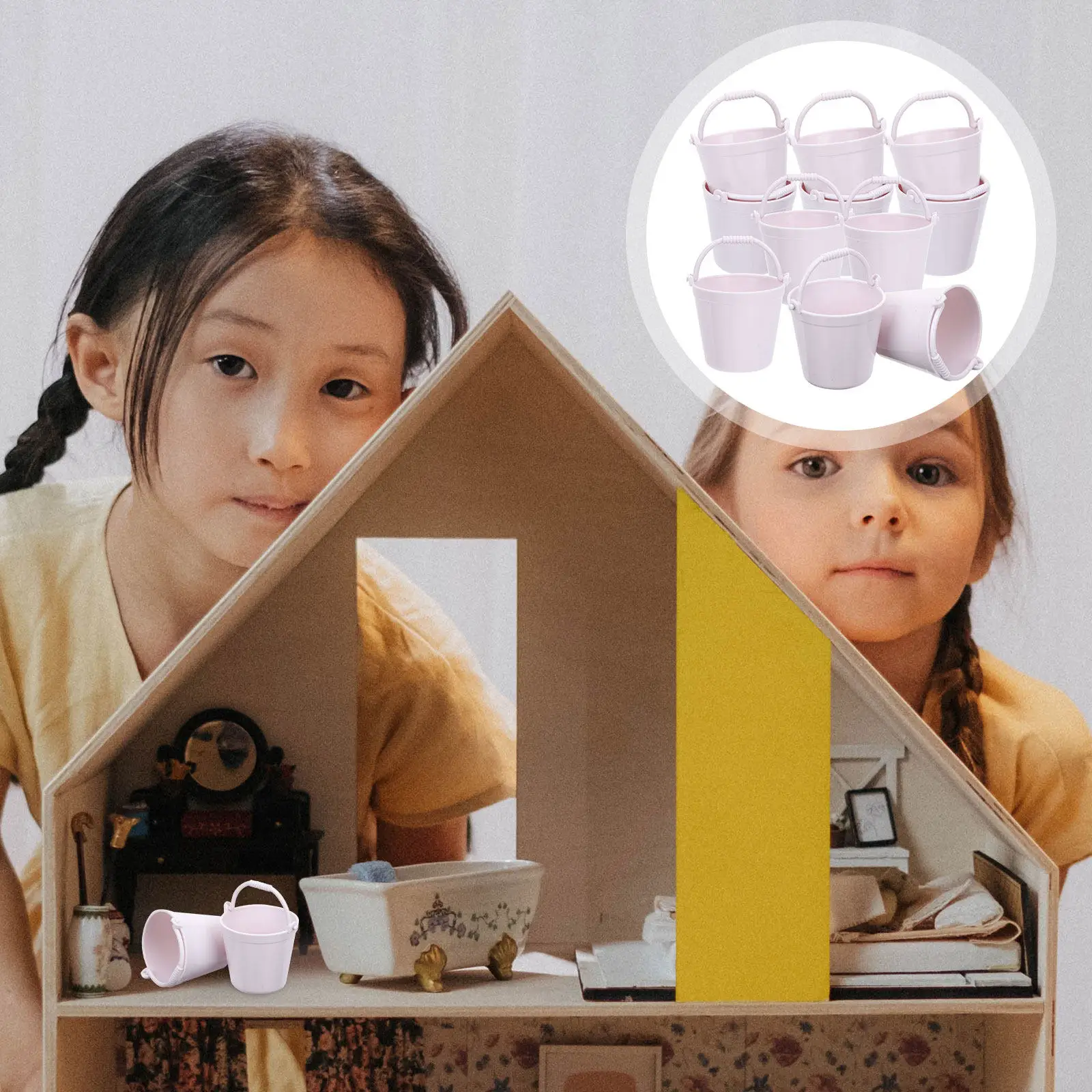 

15Pcs Miniature Buckets Decoration Small Gardening Buckets Charming Colorful Kids Photo Props Miniature Garden Accessory