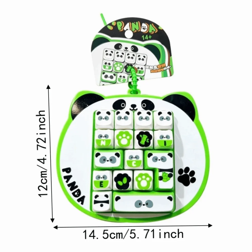 Cartoon 16-Tasten-Tastatur-Schlüsselanhänger Panda Clicker Sound Tastatur-Clicker Schlüsselanhänger mit Drucktasten Tragbarer Fingerspitzen-Knopf-Schlüsselring – Detail 1