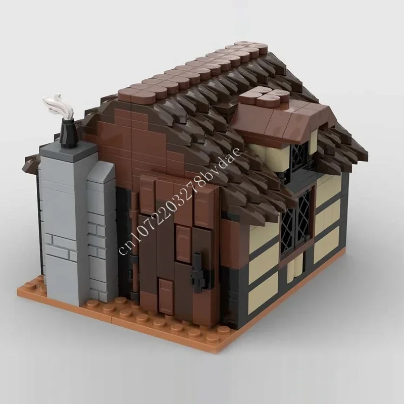

Набор для сборки средневекового замка MOC, 398 деталей, модель средневекового постоялого дома, технический конструктор, DIY-набор для сборки, игрушки для детей, подарки на праздники