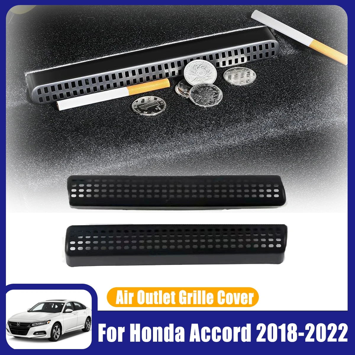 

For Honda Accord 10th 2018-2022 2019 2020 2021 Car Accessories Under-Seat Air Vent Outlet Cover Protectors Anti Debris Dust Mesh