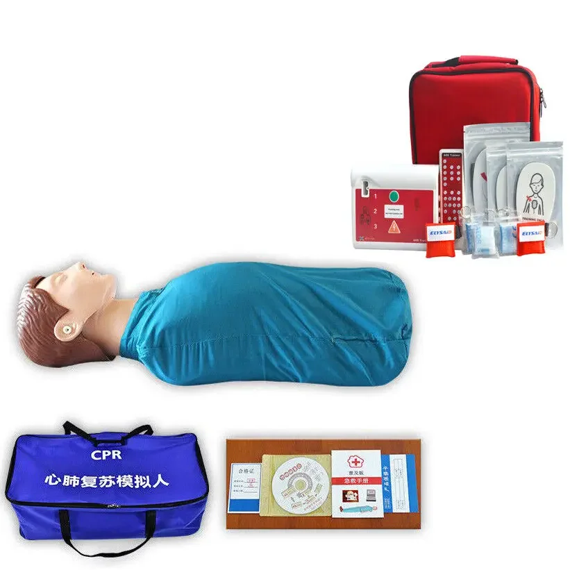 

1pcs CPR Manikin Model for First Aid Training Resuscitation Emergency & 1pcs AED Trainer