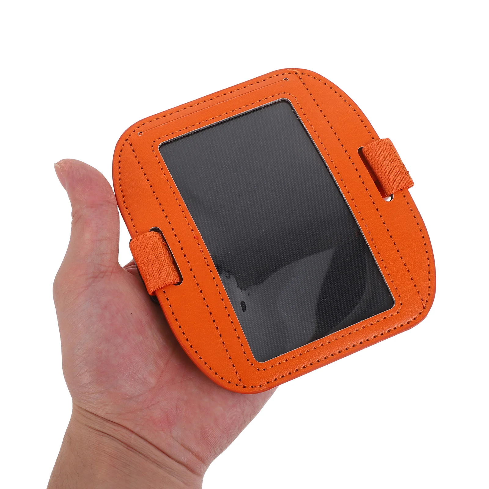 

Waterproof Arm Badge Holder Horizontal Id Badge Armband Adjustable Elastic Sleeve for Office Work Business Orange Nurse Security