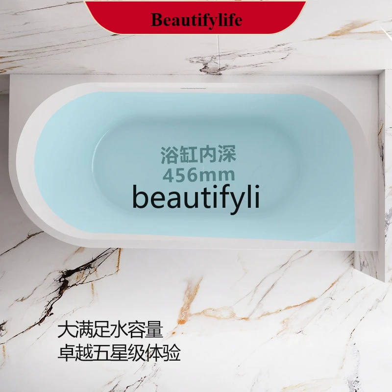 

F56 Independent acrylic bathtub, household against the wall, left and right skirt, deep bubble hotel engineering homestay bathtu