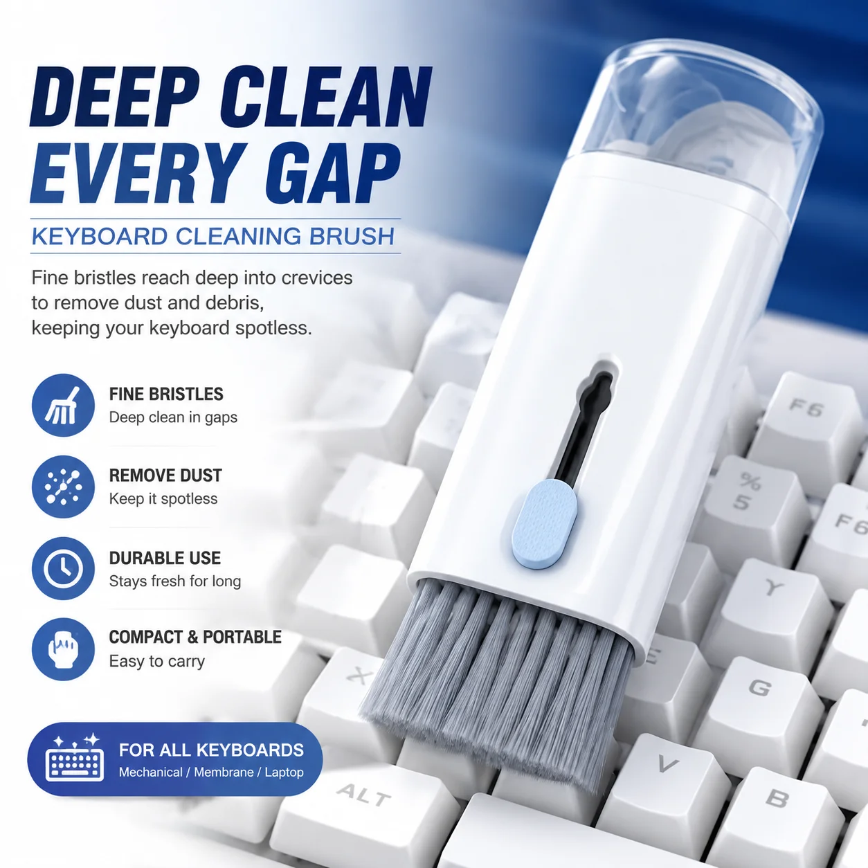 7 in 1 Computer Keyboard Cleaner Brush Kit Earphone Cleaning Pen For Headset Keyboard Cleaning Tools Cleaner Keycap Puller Kit