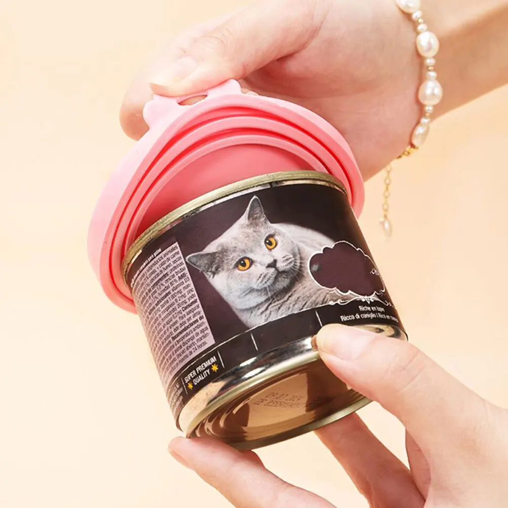 

7Pcs Silicone Can Covers Household Cat Food Lids Flexible Wear-Resistant Pet Food Covers Convenient