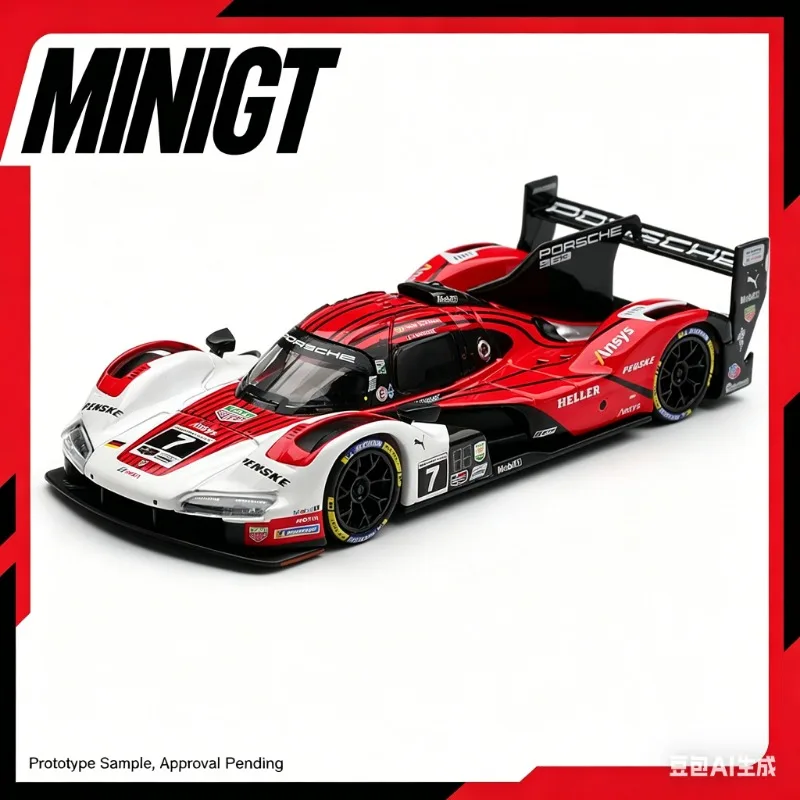 

MINIGT 1:64 963 # Модель автомобиля 7 Pan Shiqi Championship Champion GTP 1224 из литого под давлением сплава, имитационная статическая модель-украшение.