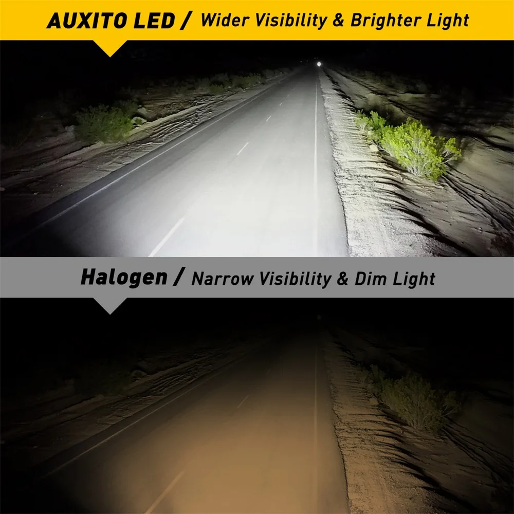 AUXITO 2Pcs 9005 HB3 LED Headlight Bulbs 9012 HIR2 H8 H9 H11 H13 9008 LED Canbus No Error 100W High Power Car Head Lamp with Fan