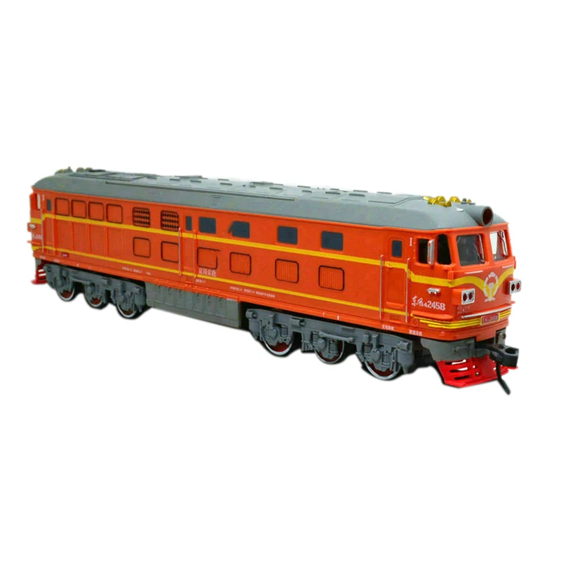 Kids Simulation 1:87 Alloy Internal-Combustion Locomotive Model Toy Acousto-Optic Train Toys for Children Gift(B)