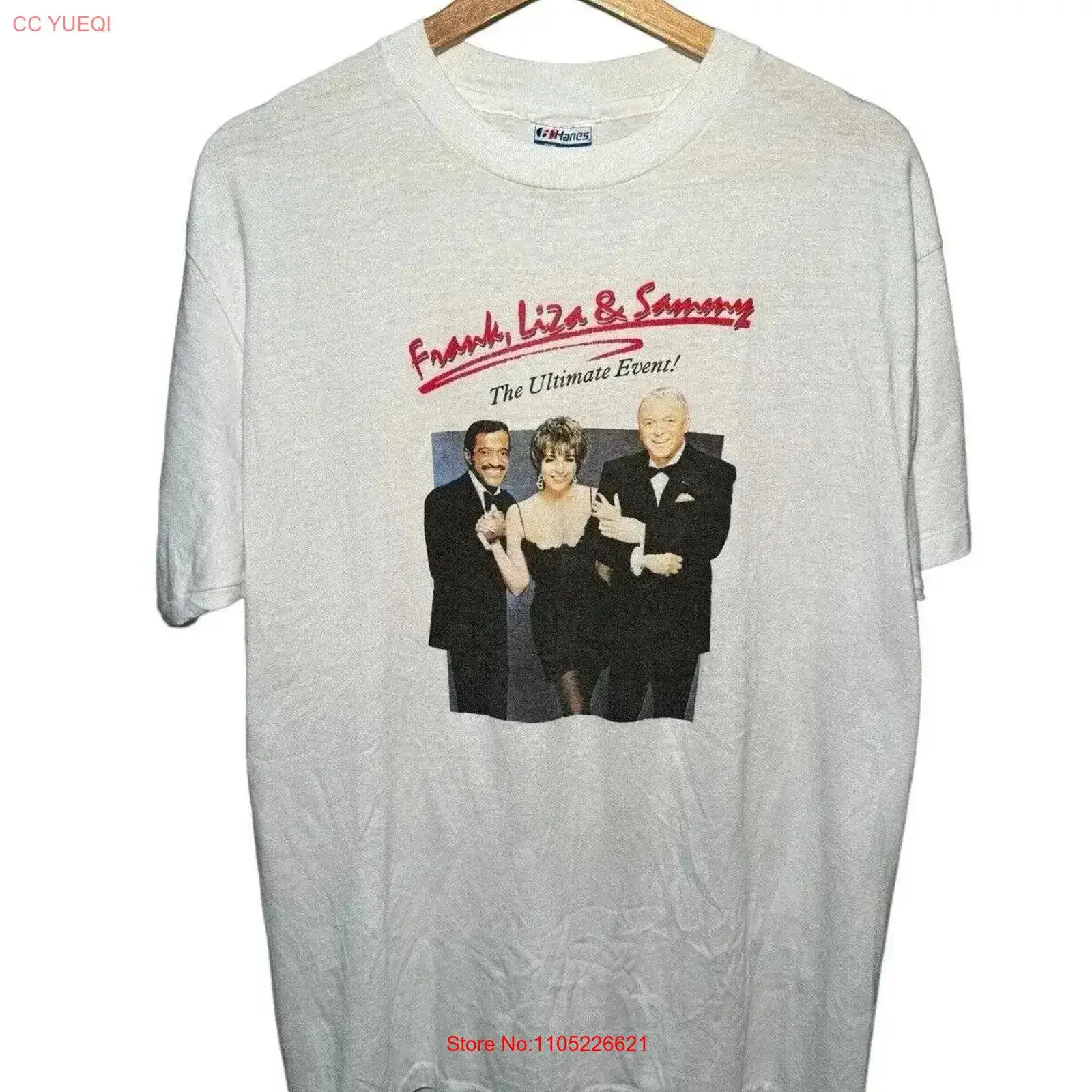 Vintage 80s Frank Sinatra Concert T Shirt Sammy Davis Liza Minelli Size XL Washed Stylish Soft Top For Everyday Wear vintage