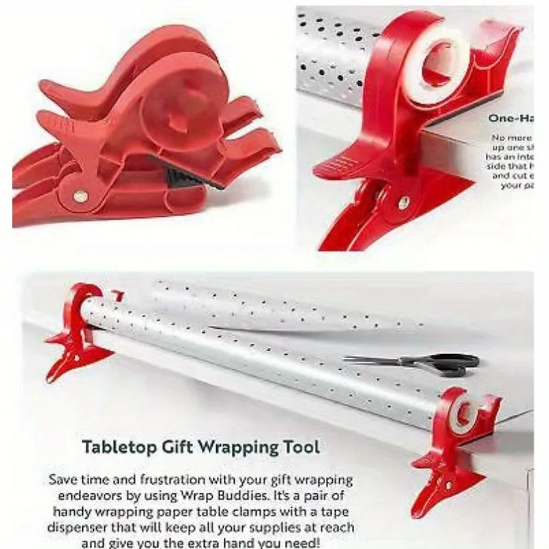 2 pieces, packaging partners, Christmas packaging tape distributor, office gift packaging tools, paper cutting artifacts, gift p
