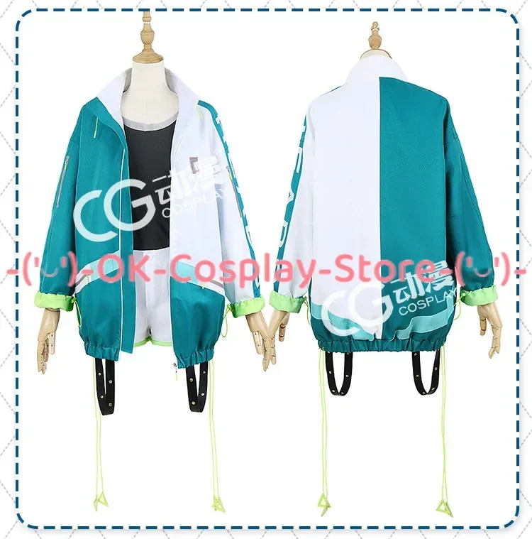 Costume de Cosplay de Scène Coloré pour Femme, Uniformes d'Halloween sur Mesure, Haut et Pantalon Imbibés, Manteau de ix, Projet de Jeu Sekai, Shiraishi An