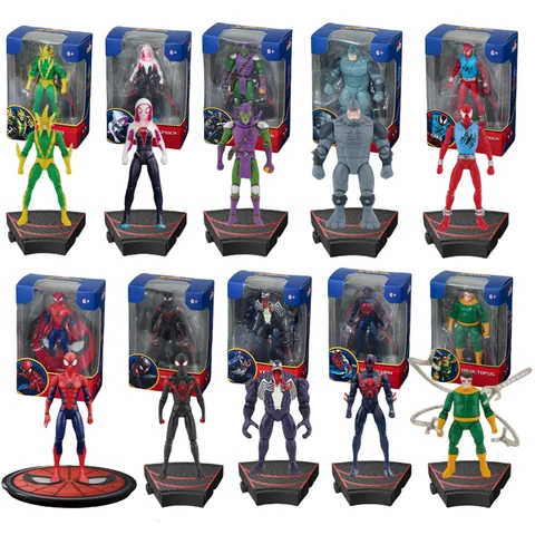 ZD Toy Spider-man BASE AGGREGATION GAMEPLAY Iron Man Miles Morales ELECTRO SPIDER GWEN Collection Infinity Saga Figure Toy