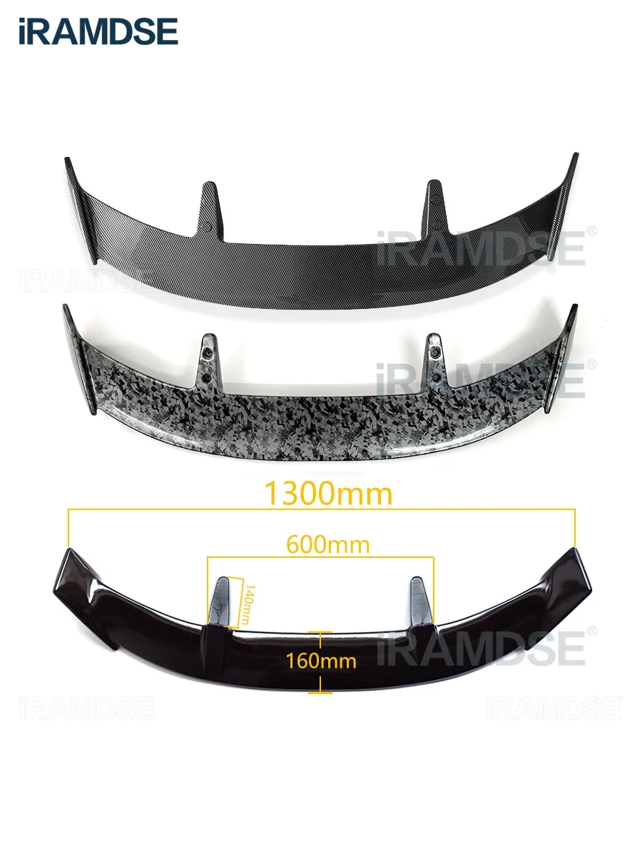 Carbon Fiber Pattern Spoiler for Hyundai Tucson Universal Gloss Black Aerodynamic Type TE Rear Windshield Wing Accessories