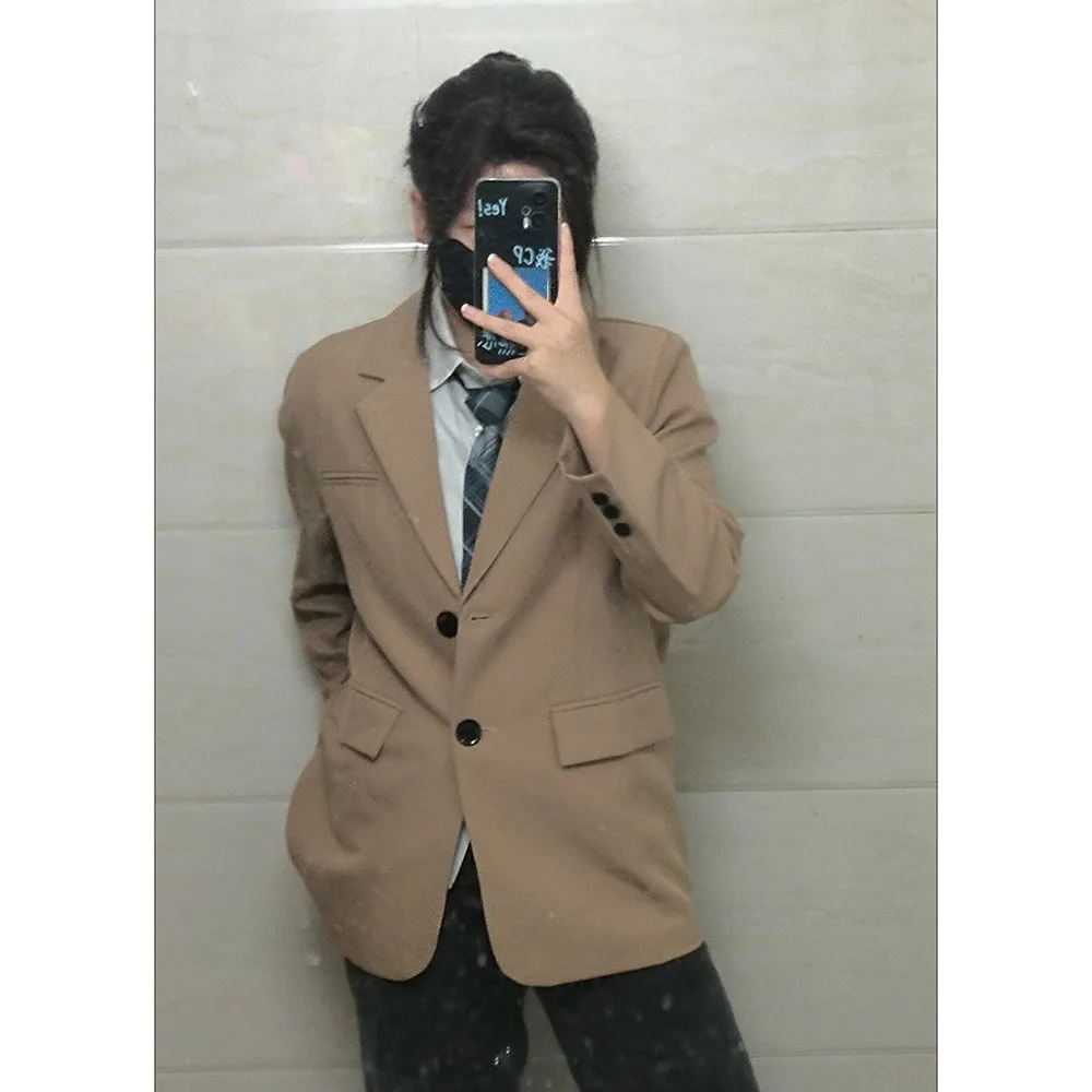 

Женский весенне-осенний хит продаж, темпераментный пиджак, топы, куртка, женский корейский свободный крой, костюм высшего класса для отдыха, топы, пальто