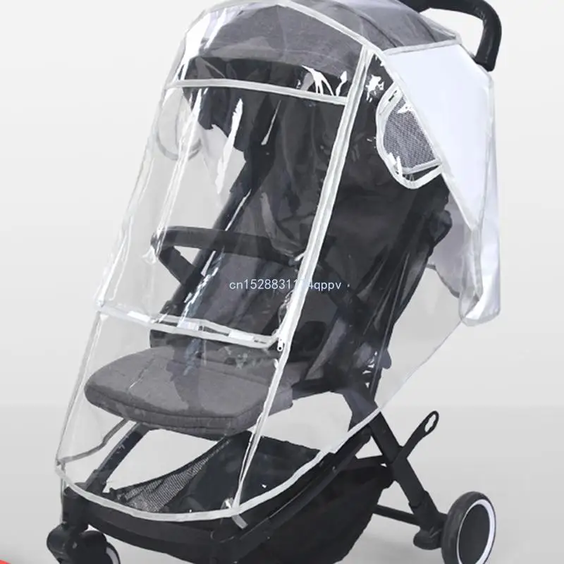 Housse pluie pour poussette bébé, imperméable coupe-vent, fenêtre pour livraison directe