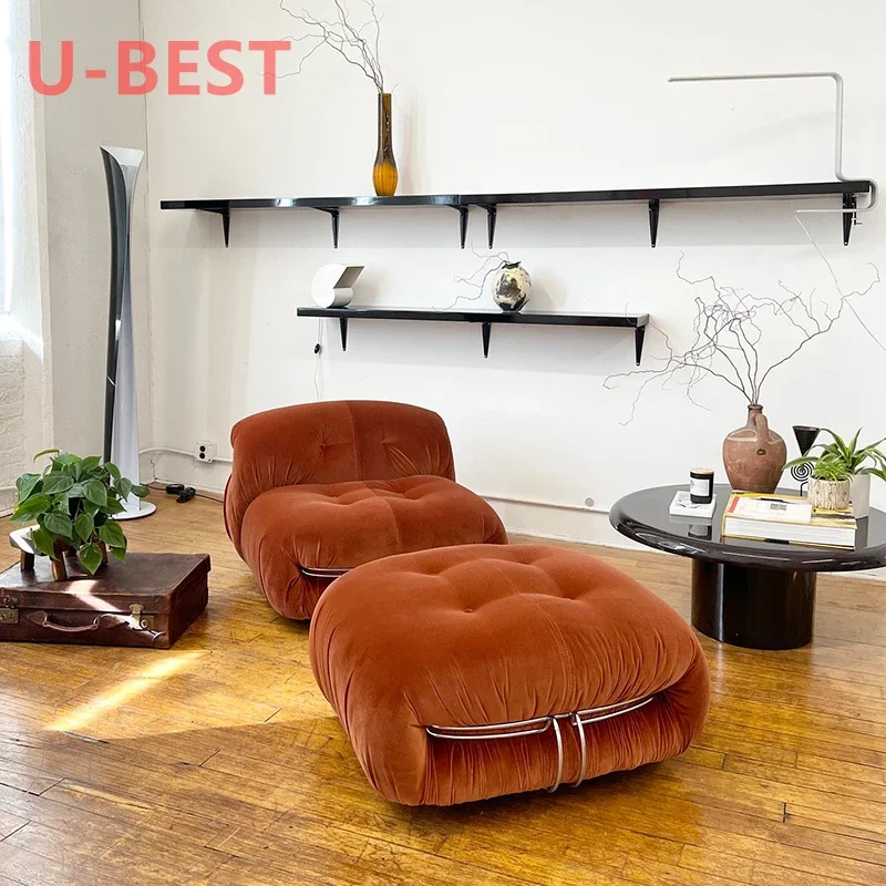 U-best włoski minimalistyczny Cassi tkaniny dmuchana Sofa salon Soriana Nordic projektant stali ząb Hippo Sofa dom umeblowanie