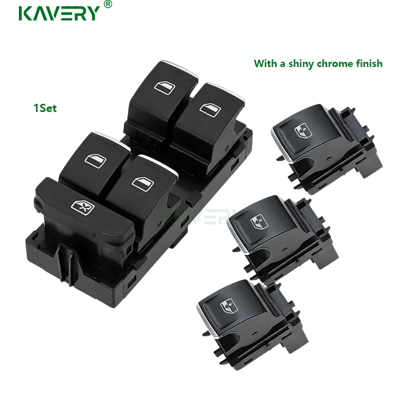 KAVERY Pour 5G0959857A VW Golf MK7 Passat B8 Tiguan Touran – Interrupteur principal de lève-vitre électrique réactif 5G0959857A – Accessoires automobiles