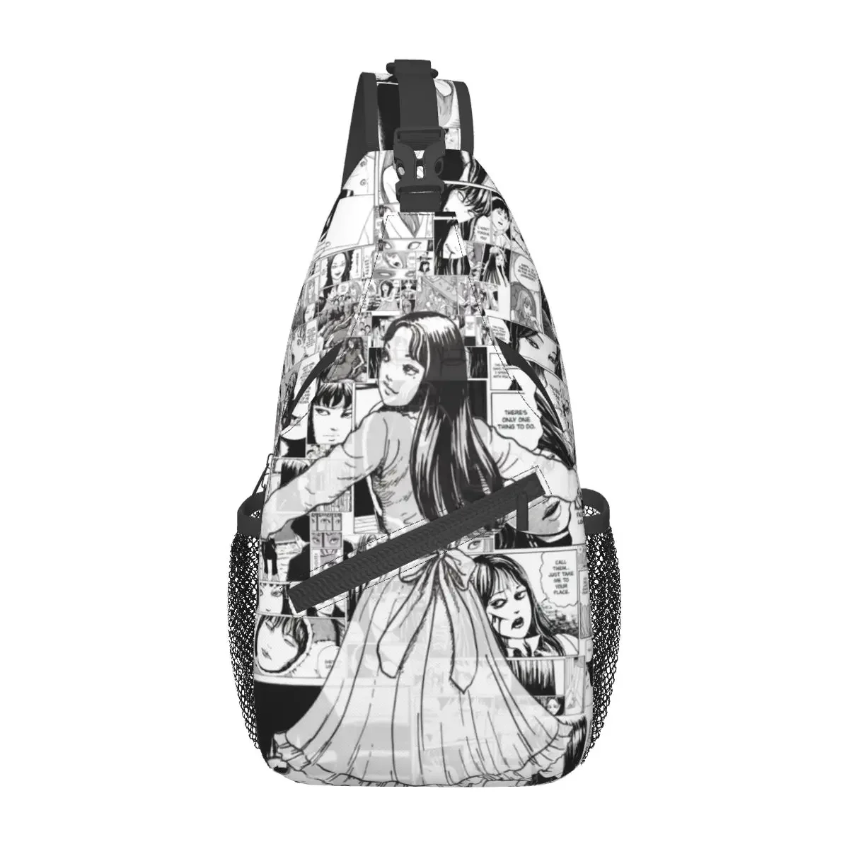 

Junji Ito Tomie Kawakami Crossbody Sling Bag Printed Chest Bag Cute Kawaii Anime Shoulder Backpack Daypack Travel Hiking Sports