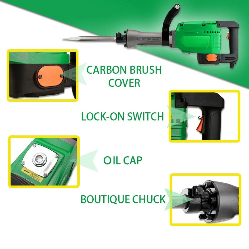 Heavy Duty Electric Pickaxe Hammer pick stabilizes high-performance electric picks