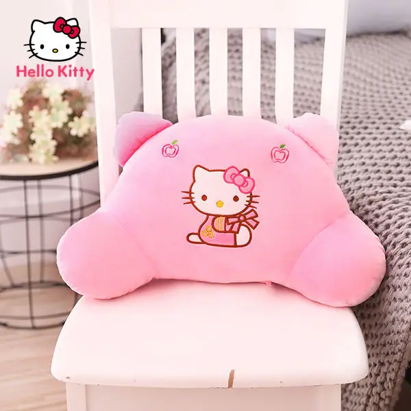 TAKARA TOMY Hello Kitty Car Cartoon Pink Lumbar Pillow Four Seasons Universal Car Pillow Safety Seat Lumbar Pillow